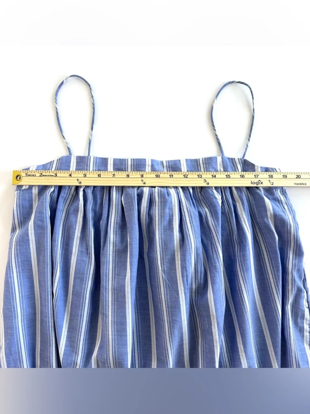 J.Crew Floaty Midi Dress in Striped Cotton Voile in Calm Sea Stripes | XL | NWT - Picture 6 of 16